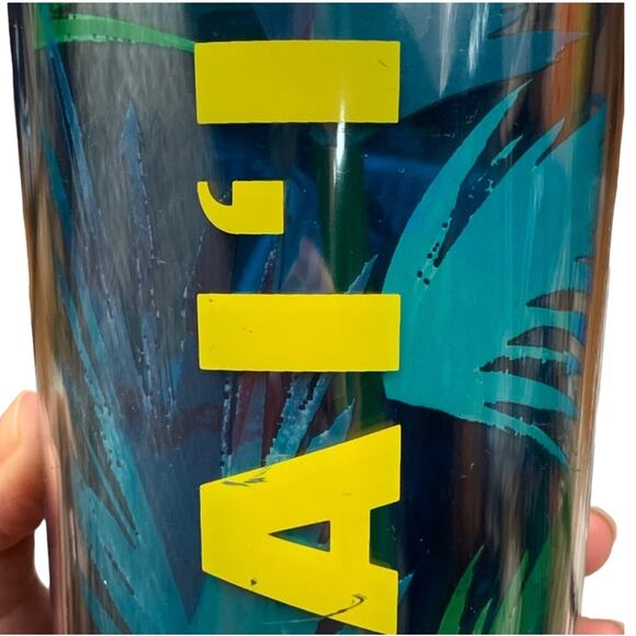 Starbucks Hawaii 24oz Cold Drink Cup Venti Blue Green Palm Tree Tropical Tumbler - Picture 14 of 15